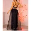 Zomer Dames Lange Party Sexy Backless Black Spaghetti Band Sequin Maxi Dress 210415