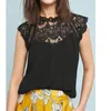 Summer Womens Tops And Blouses Lace Patchwork Sleeveless Solid Shirt Women Blouse Blusas Roupa Feminina 210522