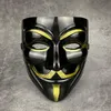 NEWV-formad maskplätering tjock matt med eyeliner PVC miljöskydd Svart masker för Halloween kostym cosplay zzf8457