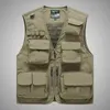 Sommarmulti-fickiga män Army Green Tactical Vest Outdoor Casual sportkläder ärmlös fiskejakt Male 5xl 6xl 7xl Men's 222d
