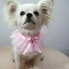 Abbigliamento per cani Estate Pet Cat Cute Collar Headband Kitten Puppy Costume Decorazione Pizzo Perla Fiocco Sciarpa PY