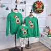 ジャージクリスマスセーターファミリールックイヤー服マッチング衣装シャツ父母娘お母さんmom私の子供服210922