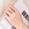 Womens Rings Crystal Jewelry New inlaid horse eye zircon ring creative diamond engagement silver Cluster For Female Band styles