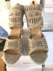 2021 Kadın Sandalet Peep-Toe Deri Ayakkabı Seksi Oymak Yüksek Topuklu Platformu Ayakkabı Yaz Rhinestones Kristaller Sandal Metal Toka Boyutu 35-43
