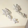 Fiore originale Sterling Sier orecchini pendenti Dimaond Cz gioielli festa nuziale orecchini pendenti per le donne regalo di pietre preziose da sposa
