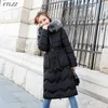 Winter Frauen Doppelseitige Baumwolle Jacke Mantel Casual Pelz Kragen Mit Kapuze Tasche Lange Outwear 210423
