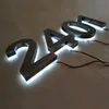 Insegne luminose in bronzo vintage in acciaio inossidabile con numeri civici a LED sul retro in acrilico Colore chiaro bianco o caldo Altri accessori per porte