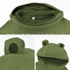 Frosch Hoodie Harajuku Sweatshirt Frauen Hoodies Süße Japan Top Kreative Nähte Niedliche Frösche Pullover Tasche Hoodie Tot Verkaufen 210715