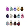 Neoprene Quarter Holder Keychain Diving Material for Party Favor Designs Unicorn Pattern Floral Print with Metal Ring DH9026