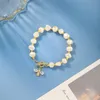 Brins de perles MeiBaPJ prix de gros blanc Baroque naturel Bracelet de perles d'eau douce pour les femmes Kent22