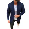 Knitwear Casual Pure Color Sweaters Loose-fitting Coat Autumn Winter Men Cardigan Solid For Daily Wear