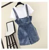 Summer Denim Jumpsuits Short Overalls For Women Casual Cotton Belt Rompers Shorts Playsuits Women's &