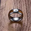 Unieke 8mm Heren Tungsten Carbide Ringen Mahonie Hout Grain en CZ Inlay Comfort Fit Wedding Band Mannen Mode-sieraden Anel Bague 211217