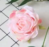 Diameter 9cm 9 Lager 9-Färg Silkduk Rose Head High-end Artificial Flower Wedding Home Decoration GC457