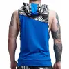 Bodybuilding Stringer Hooded Top Men Sleeveless Fitness Workout Hoodies Vest Slim Breattable Singlet Muskel Shirt2353