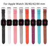 Designer Watchbands Strap för Apple Watch Band 42mm 38mm 40mm 44mm Iwatch 5 4 3 2 Band Luxury PU Läderband Armband Mode Letter Printed WatchBand