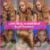 Parrucche di pizzo Luvin 30 32 pollici Ginger Brown Arancione front capelli umani per la donna nera Highlight Body Wave Honey Blonde Parrucca frontale