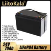 Liitokala 24 v 70ah 80ah lifepo4 batterie au lithium avec 100a bms pour onduleur panneau solaire scooter lumière d'énergie de bateau de rechange