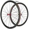 Cyling Tekerlekler Renk Tam Karbon Bisiklet Tekerlekler700C Kattığı / Tübüler / Tubuless Bisiklet Tekerlekler 25mm Geniş V Frenler veya Disk Bike Wheelset Tayvan'da Yapılan