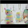 20cm 25cm 35cm 50cm Sevimli Gökkuşağı Alpacasso Kawaii Alpaca Lama Arpakasso Yumuşak Oyuncak Bebek Erkek Kız Doğum Günü Hediyesi CKIHI L2OL6251M