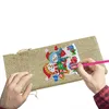 DIY linho Burlap Bags Diamante Vinhos de Natal Saco de Presente Garrafa com cordão Tag Rope Reusável Merry Garrafas de vinho de Xmas capas para armazenamento HH21-841