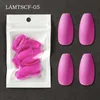 24 -styckväska Frosted Short Ballet Nail Tips Solid Color Craft Fake Nails Coffin5345561