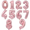 32 Inch Helium Air Balloon Number Letter Shaped Gold Silver Inflatable Ballons Birthday Wedding Decoration