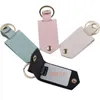 DIY Sublimation Transfer Photo Sticker Keychain Gifts for Women Leather Aluminum Alloy Car Key Pendant Gift DD858