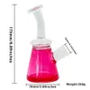 Pipa ad acqua in vetro rosa Bong in vetro Becher in vetro Ciotola in metallo Catcher per cenere Dab Oil Bubbler Mini Bong ad acqua con gel fozen