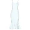 Vestido de Verão Sexy Mulheres Atadura Elegante Midi Club Plus Tamanhos Celebridade Bodycon White Roupas 210515