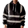 Mens Hoodies Road Work Högsynlighet Pullover Långärmad Hooded Sweatshirt Toppar Sportkläder Män Kläder Sudaderas Hombre 211217