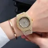 Orologio da donna in acciaio inossidabile con borchie di diamanti di marca di lusso Orologio da calendario semplice per orologio da uomo Trend Relogio Masculino Drop Ship