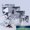 100pcs błyszcząca srebrna aluminiowa folia zamek błyskawiczna Zamieszkana przekąskowa przekąska spożywcza proszek puder logo przyprawy kukurydzi