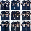 NCAA Vintage 75th Retro College Football Jerseys Stitched Blue White Jersey 001