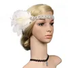 Accessorio per capelli vintage per adulti Roaring 20s Great Gatsby Party Headpiece Anni '20 Flapper Girl Accessori per fascia con piume di pavone