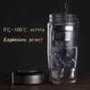 ONEISALL 350ML Double Water Bottle Car Mounted Scald Proof Glass Stainless Steel Filter Tea Tumbler male 211122