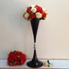 70cm 높이 결혼식 꽃 트럼펫 꽃병 테이블 장식 중심 꽃병 금속 홀더 이벤트 크리스마스 장식
