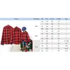 Plaid Christmas Family Matching Blouses Printemps Papa Maman et moi Vêtements Mère Fille Père Fils Chemises en coton à manches longues 210724