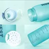 900 ml Spor Su Şişesi Protein Shaker Taşınabilir Benim Tritan BPA Ücretsiz Drinkware S Açık Kamp Yürüyüş 210423