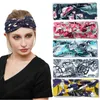 Skriva ut hårband Bohemian utskrift Sticka Headbands Hairs Tillbehör Svettabsorberande Yoga Headband Mode Style Wide-Brimmed Cross