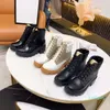 Dames Knielaarzen Designer Hoge Hakken Enkellaars Echte leren schoenen Modeschoen Winter Herfst met doos EU:35-41