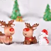 Natale in miniatura Babbo Natale slitta regalo renna treno terrario Decor modello paesaggio innevato