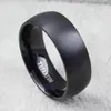 Anéis de casamento Titanium for Men 8mm Presente de jóias de jóias de homens negros de homens negros Presente masculino