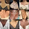 17 km punk barock oregelbunden pärlkedja Choker halsband för kvinnor asymmetrisk lås pärlor hänge halsband 2021 trend smycken