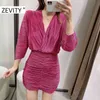 women sexy cross deep v neck solid press pleated slim mini dress female batwing sleeve kimono vestido chic dresses DS4473 210420