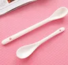 Delicate White Porcelain Spoons Long Teaspoons For Coffee Tea Small Coffee Spoons Ceramic Stir Teaspoon Pure White Bone China Tableware