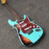10S iCC Relic Inspired Electric Guitar Aged green cover sunburst