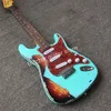 10S ICC RELIC Inspired Electric Guitar 세 녹색 커버 햇살