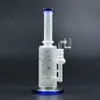 10 tums glas bong DAB Rig 14mm kvarts Banger Hookahs Percolator Vattenrör Recycler Oil Rigs Rökning Bongs Bubbler