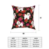 Almofada/travesseiro decorativo Bichon Frise Red Rose Square Casal Cushions para SofA Dog Lover Passagem personalizada